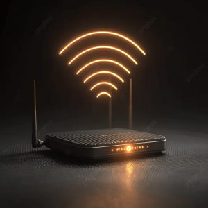 pngtree-modern-wireless-router-emitting-orange-neon-wi-fi-signal-waves-in-image_17934431 1